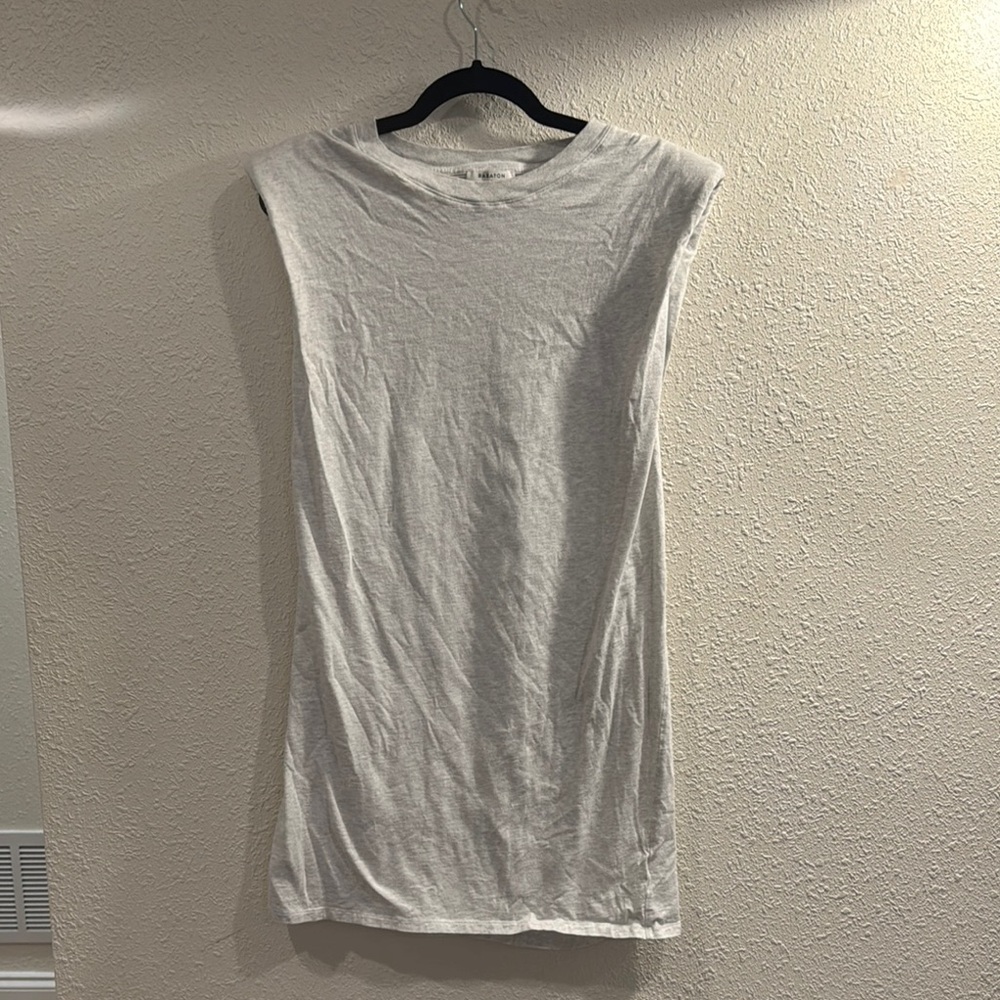Babaton Shoulder Pad T-Shirt Dress